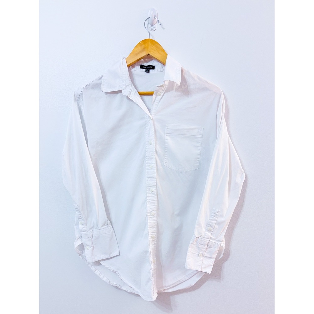 DYNAMITE White Button‎ Shirt | Cotton Office Classic | X-Small